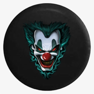 Angry Scary Clown Freakshow Jeep Camper Spare Tire - Evil Clown Face