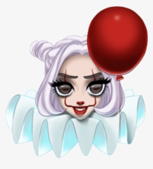 Pin Scary Clown Clipart - Ariana Grande Halloween Arimoji