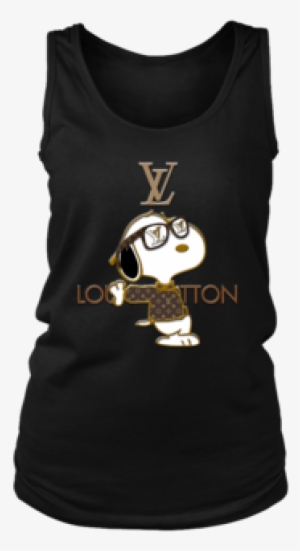Snoopy Louis Vuitton Joe Cool Women's Tank Tops T Shirt - Louis Vuitton