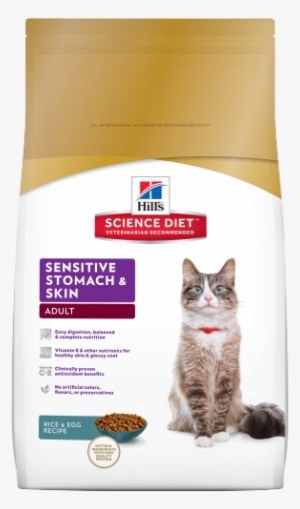 Sd Adult Sensitive Stomach And Skin Cat Food Dry Productshot - Science Diet Cat Food Sensitive Stomach