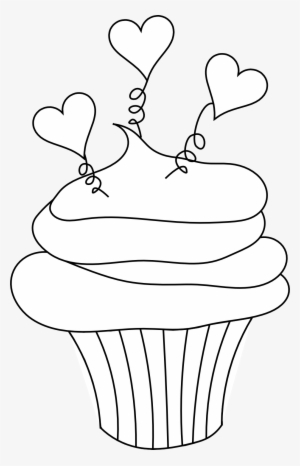 Birthday Cupcake Coloring Pages - Valentine Cupcake Coloring Pages