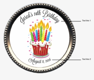 Birthday Cupcake Personalized - Birthday Cake With Candles