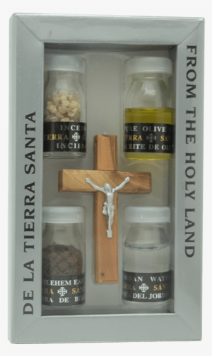 Catholic Olive Wood Cross - Plated