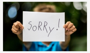 Olive Wood Cross Large - Apologize Boy Say Sorry