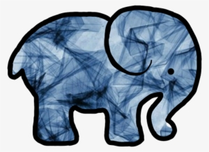 Elephant Blue Smoke Eye Black Png Sticker Png Tumblr - Blue Stickers Png