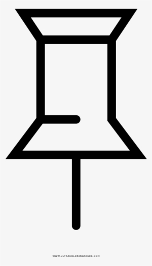 Thumb Tack Coloring Page - Icon