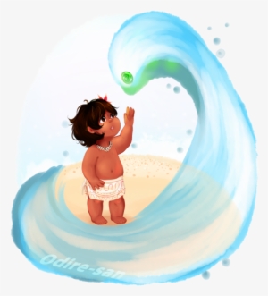 Clip Art Transparent Stock Choseen By The Ocean Odire - Baby Moana And The Ocean