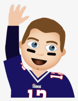 Tom Brady Looking For A High Five Emoji - Hand Raised Emoji Boy