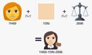 The 'woman Judge' Emoji With Light Skin Tone Is A Combination - Cartoon