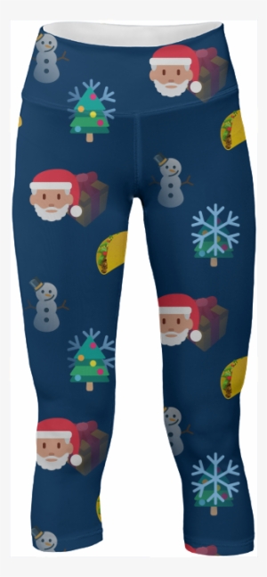 Christmas Taco Emoji Yoga Leggings Pants $65 - Christmas Taco Emoji Greeting Cards