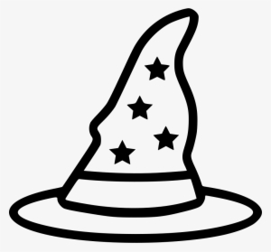 Wizard Hat - - Wizard Hat Black And White Clipart
