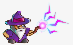 Purple Clipart Wizard - Casting A Spell Png