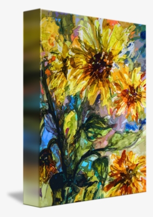 #abstract #sunflowers By Ginette Callaway - Watercolor Painting
