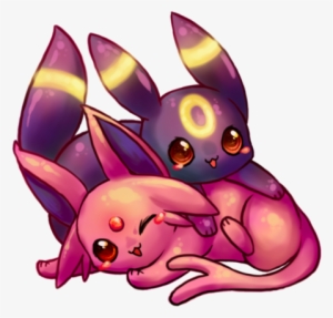 35 Images About 💞 Pokémon On We Heart It - Umbreon And Espeon Chibi
