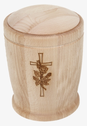 Wooden Urn Beech Cross Flower - European Beech