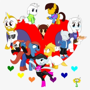 Derjuin, Asgore Dreemurr, Asriel Dreemurr, Chara, Flowey, - Undertale Pony
