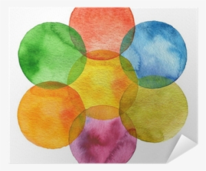 Abstract Watercolor Circle Painted Background Poster - Watercolor Painting