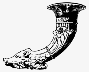 Line Rhyton Silhouette Public Domain Black And White - Clip Art