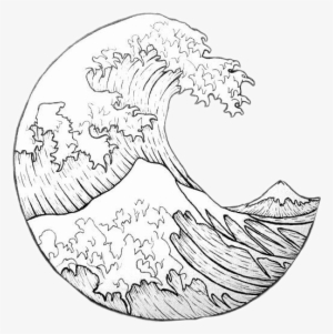 Surf Blue Azul Ola Wave Tumblr Whatsapp Emoji Emoticon - Aesthetic Ocean Drawing
