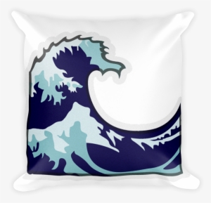 Emoji Pillow - Water Wave - Emoji Of A Wave