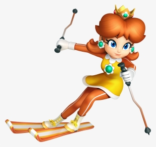 Princess Daisy Skiing By Daisy4eva On Clipart Library - Sonic At The Olympic