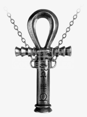 Ankh Of The Dead Silver Pendant - Alchemy Gothic Ankh Of The Dead Necklace