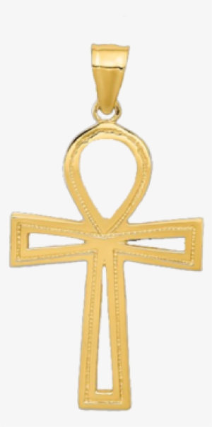 Gold Ankh Cross Pendant - Pendentif Croix Égyptienne