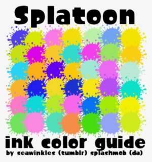 Png Transparent Stock Color Guide By Splashmob On Deviantart - Splatoon Ink Colors