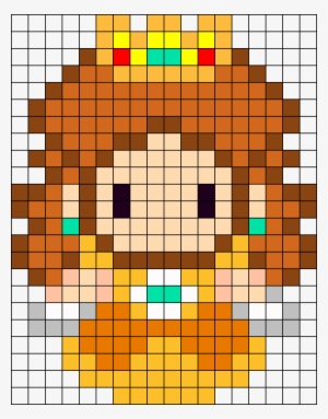 Princess Daisy Sprite Perler Bead Pattern / Bead Sprite - Bead