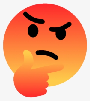 Red Angry Emoji Png The Emoji - Thinking Emoji Deep Fried