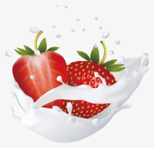 Vector Splash Strawberry - Strawberry Milk Png