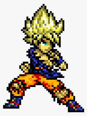 Super Saiyan Goku - Super Saiyan Goku Pixel Art