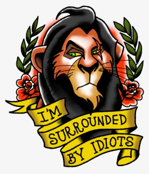 Disney Villain Tattoo Flash On Behance - I M Surrounded By Idiots