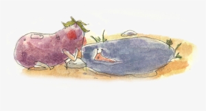 Selected Images From A Short Story About An Eggplant - Illustration