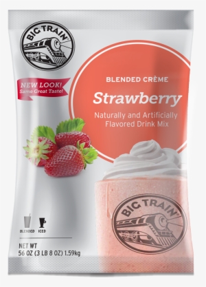 200500 Bc Strawberrycreme - Big Train Hazelnut Blended Creme Frappe Mix - 3.5 Lb.