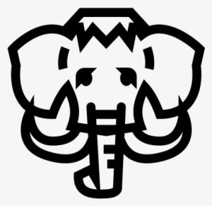 Elephant Head Frontal Outline With Big Horns Vector - Cabeza De Leon Insignia Png Flaticon