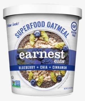 Superfood Blueberry Chia Hot & Fit Cereal Cups-12 Pack - Earnest Eats Hot & Fit Cereal Superfood Blueberry
