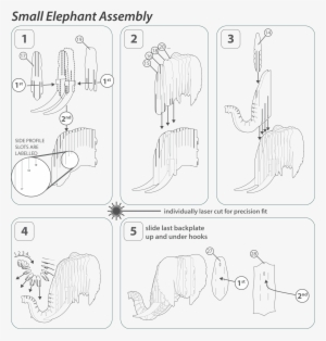 Eyan The Birch Wood Elephant Head Instructions - Cardboard Safari Eyan Elephant Bust Wall Décor Color: