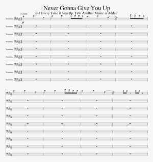 Never Gonna Give You Up Sheet Music 1 Of 13 Pages - Number