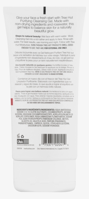 Tree Hut Purifying Cleansing Gel Balancing Rosewater,