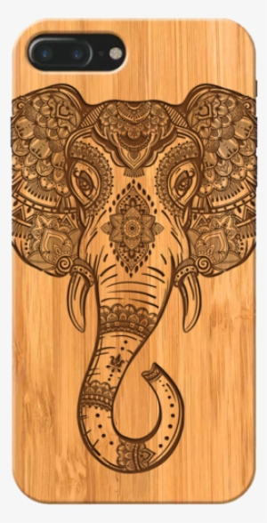 Elephant Head Wooden Phone Case