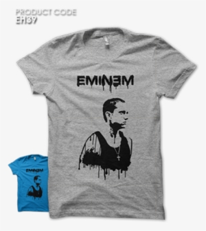 Eminem Half Sleeves Tshirt - Mockup