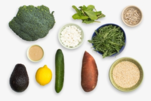 Hearty Sweet Potato, Broccoli & Quinoa Salad With Tahini-lemon - Broccoli Top View Png