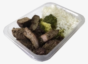 Steak, White Rice, Broccoli - Bento