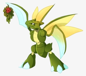 Mistletoe Scyther By Applerat On Clipart Library - Cartoon