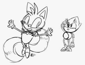 Graphic Royalty Free Stock Sonic And Tails Sketch Unfinished - Sonic Chaos