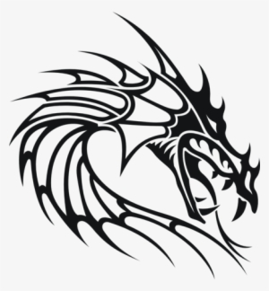 Image Black And White Stock Dragon Tribal Design Ideas - Simple Chinese Dragon Head Drawing