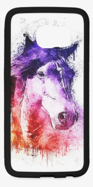 Watercolor Horse Rubber Case For Samsung Galaxy S6 - Watercolor Horse Pillow Case
