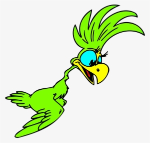 Image Library Parrot Bird Animated Film Free Commercial - Cartoon Green Parrot Png