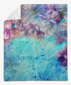 Watercolor Splatter And Beautiful Lilac Flowers Plush - Pretty Abstrqct Flower 2016 Monthly Planner